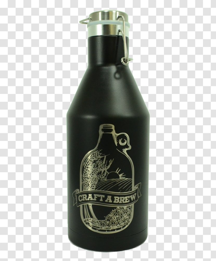 Beer Bottle Glass - Black Champagne Favors Transparent PNG