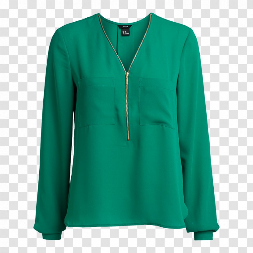 Blouse Sleeve T-shirt Green Zipper - Clothing - Vibes Transparent PNG
