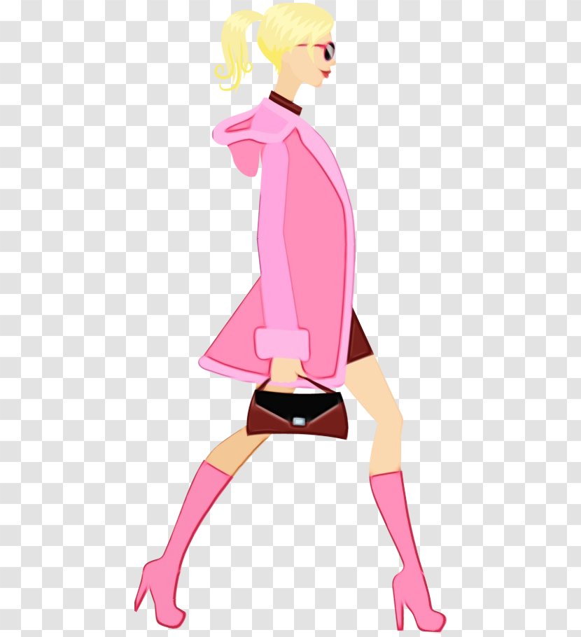 Girl Cartoon - Chicas De Compras - Style Pink Transparent PNG