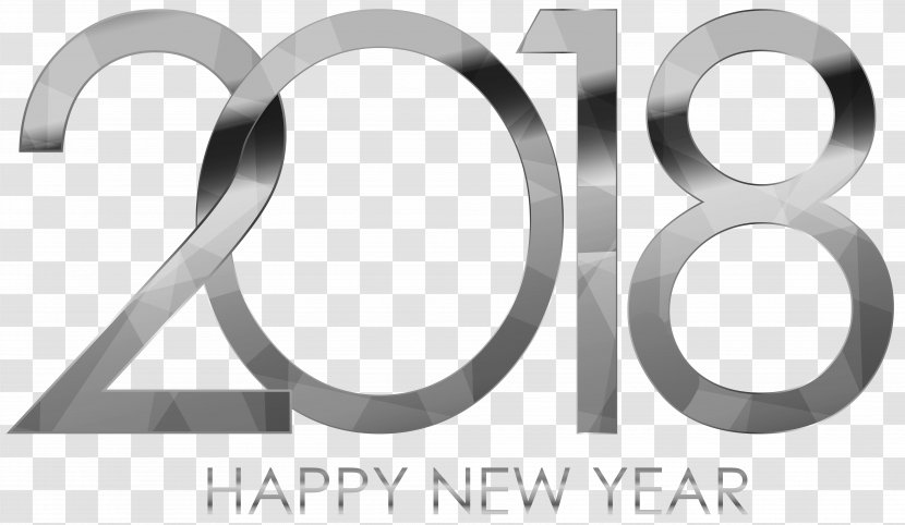 New Year's Day Wish Clip Art - Symbol - 2018 Happy Year Silver Transparent PNG