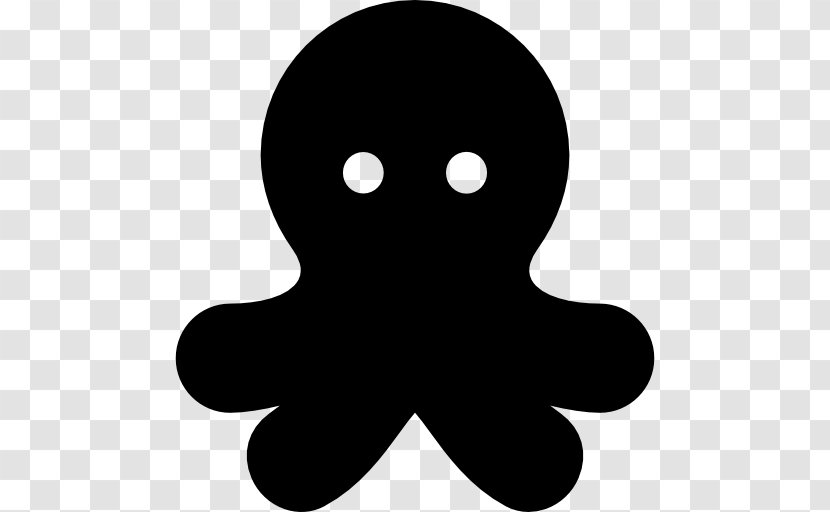 Octopus Clip Art - Black And White Transparent PNG