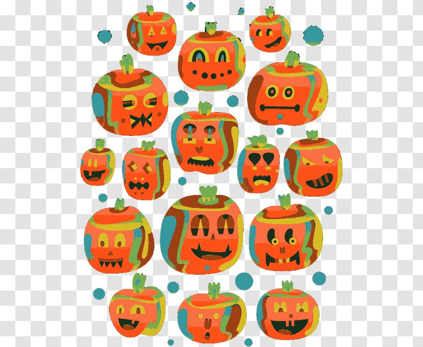 Pumpkin Calabaza Jack-o-lantern - Food - Multiple Expressions Head Transparent PNG