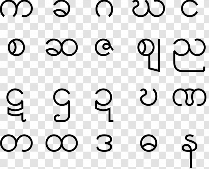 Burma Burmese Alphabet Letter - Face Transparent PNG