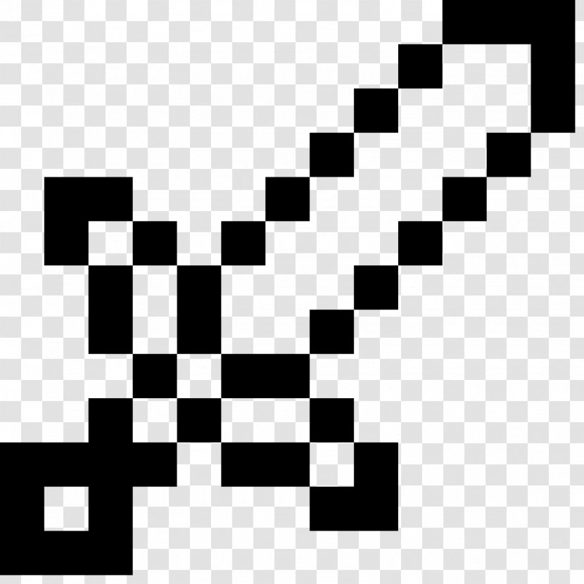 Minecraft Wall Decal Video Game Sword - White - Mines Transparent PNG