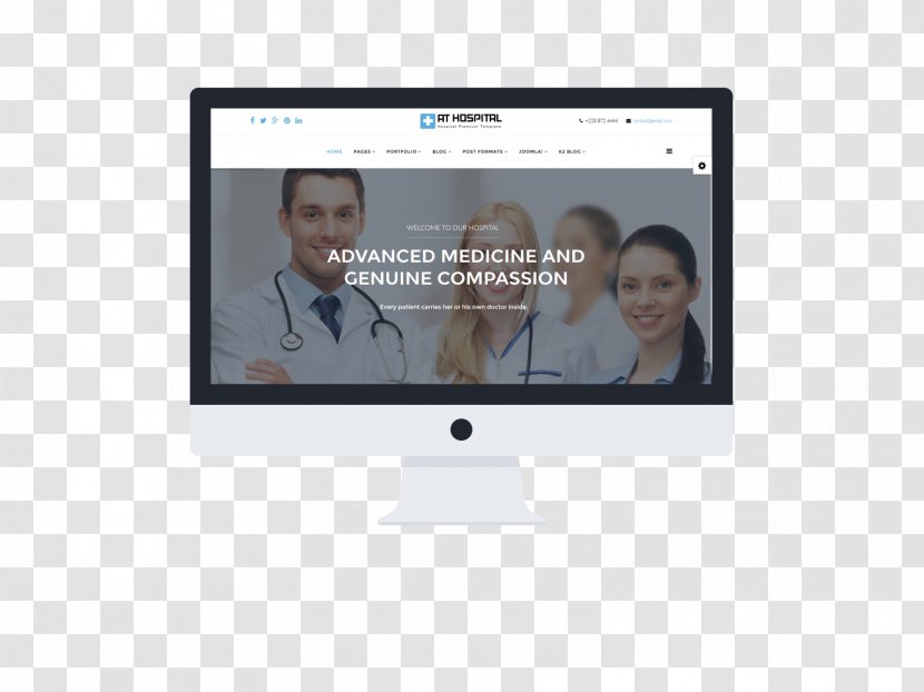 Responsive Web Design Template Joomla Medicine Hospital - Display Advertising - Website Templates Transparent PNG