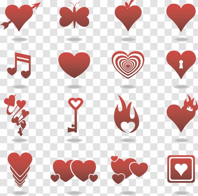 Heart Euclidean Vector Icon - Silhouette - Free Valentine's Day To Pull Material Transparent PNG