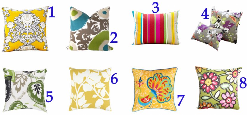 Throw Pillow Cushion Garden Furniture Lumbar - Yellow - Outside Pillows Cliparts Transparent PNG