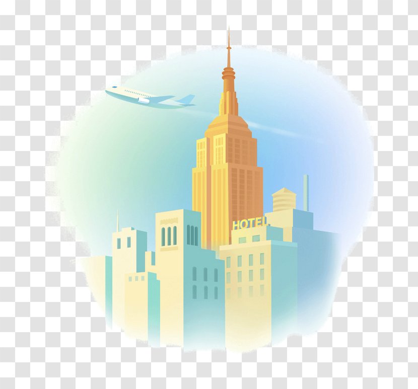 Flight Airplane Illustrator Download - City Transparent PNG