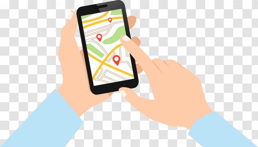Google Maps Smartphone Product Design - Map Transparent PNG