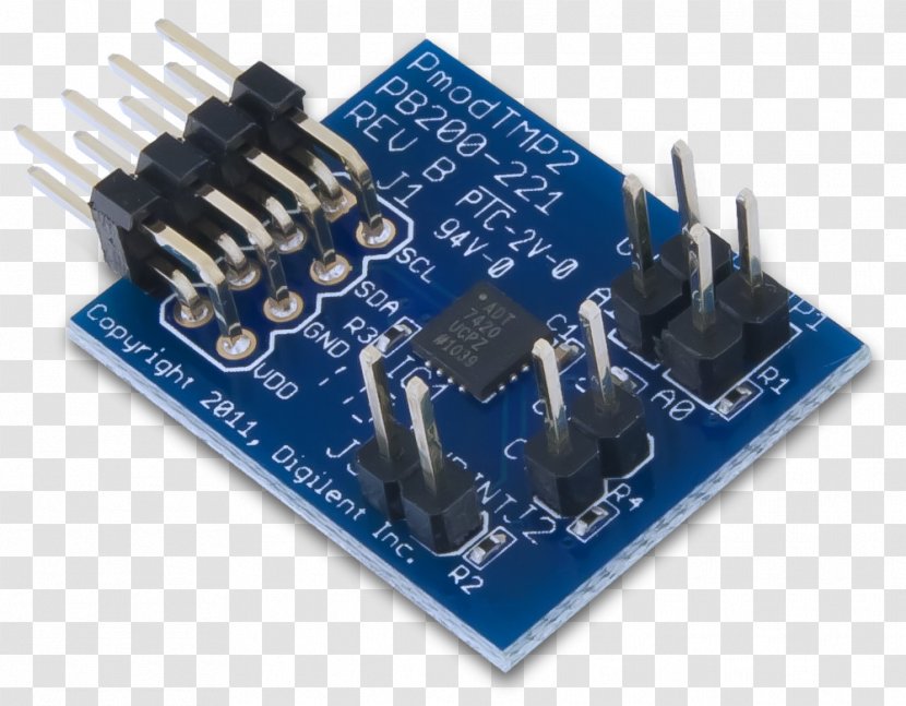 Pmod Interface Input/output Electronics Peripheral - Analog Signal - Oblique Transparent PNG