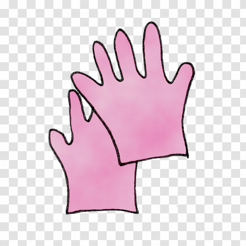 Safety Glove Pink M Glove Meter Transparent PNG