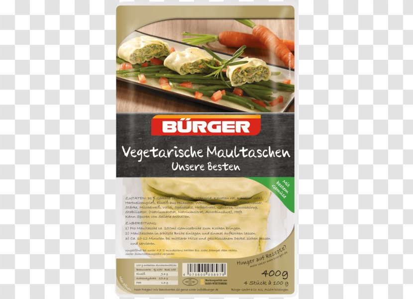 Maultasche Bürger Vegetarianism Recipe Food - Bread - Burger Transparent PNG