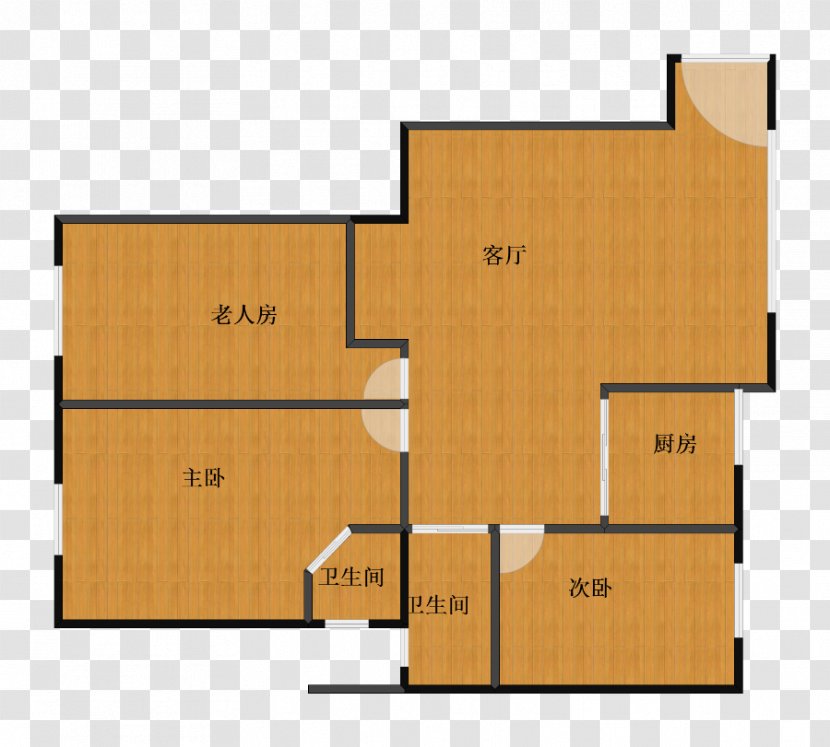 Plywood Floor Plan Wood Stain Facade Lumber - Hardwood Transparent PNG