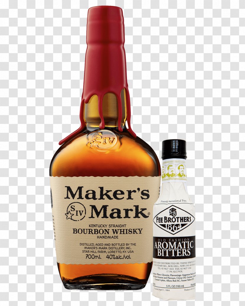Maker's Mark Bourbon Whiskey Distilled Beverage American - Drink - Alcoholic Transparent PNG