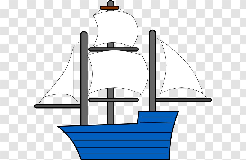 Sailing Ship Free Content Clip Art - Outline Transparent PNG