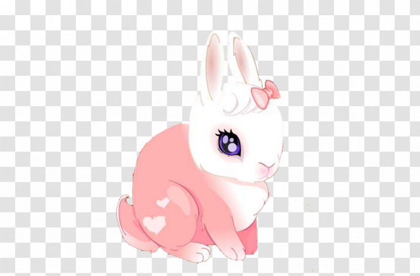 Easter Bunny Rabbit Skin Whiskers Illustration - Flower - Cute Princess Transparent PNG
