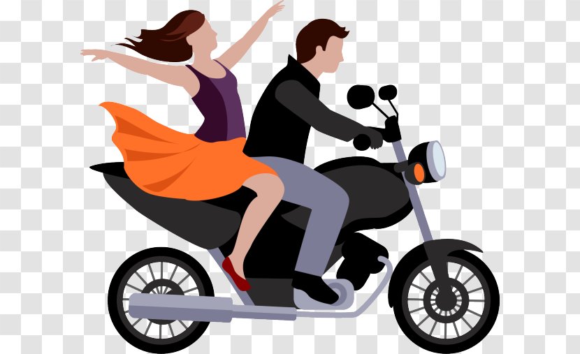 Motorcycle Helmets Clip Art Vector Graphics - Woman In Love Transparent PNG