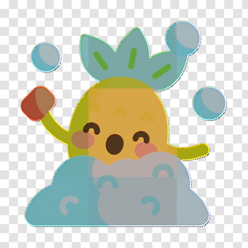 Pineapple Character Icon Shower Icon Transparent PNG