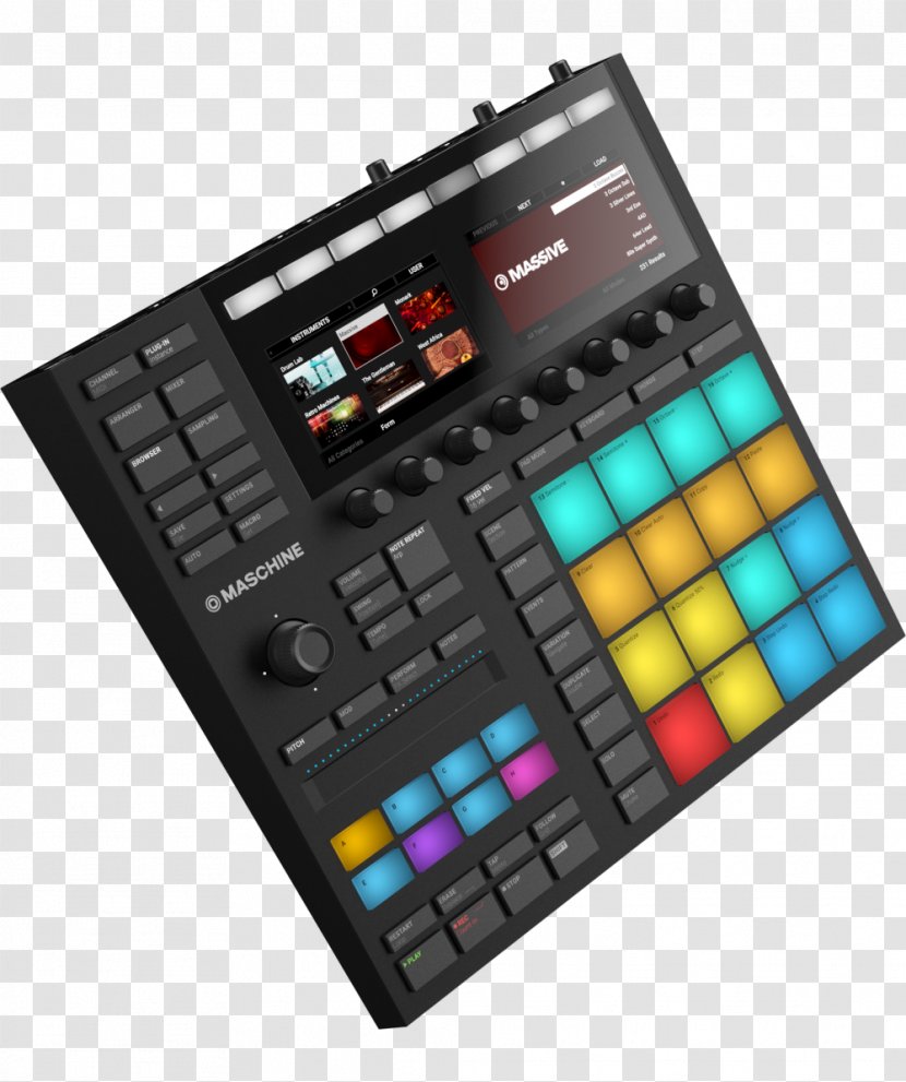 Sound Synthesizers Maschine Native Instruments Sampler Groovebox - Silhouette - Musical Transparent PNG
