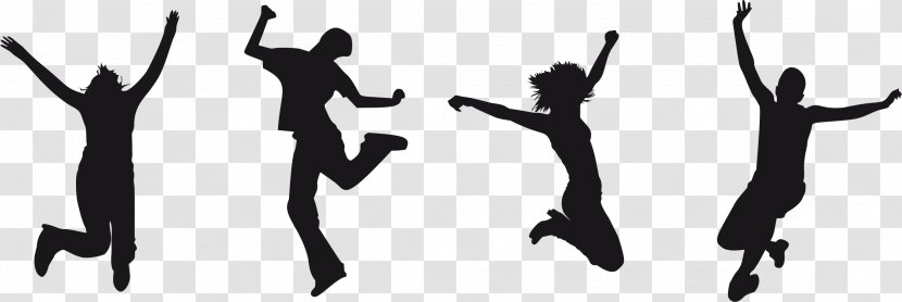 Silhouette Royalty-free Clip Art - Jumping - Joy Transparent PNG