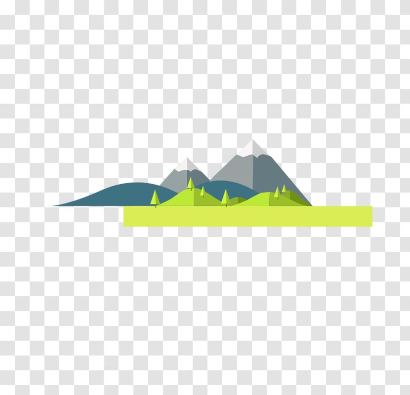 Triangle Area Pattern - Green - Mountain Transparent PNG