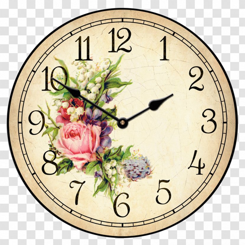 Floral Clock Flower Table Wall - Cut Flowers Transparent PNG