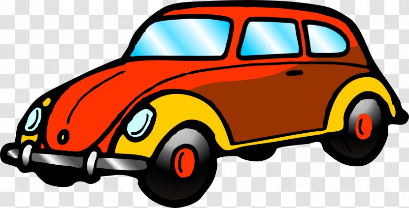 Cartoon - Brand - Red Classic Car Transparent PNG