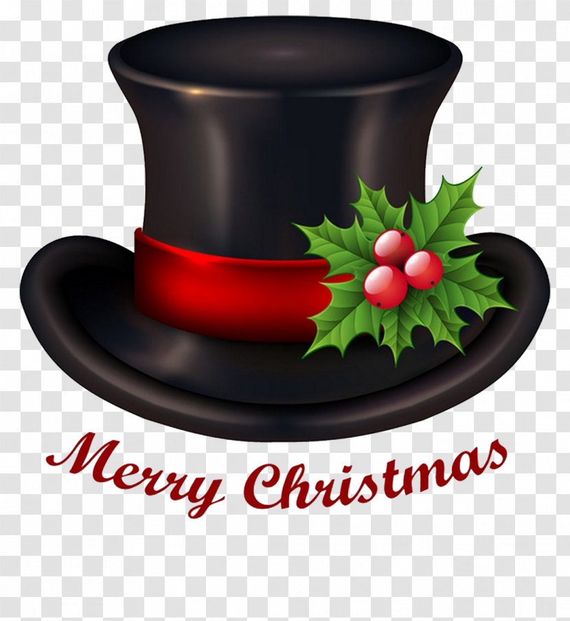 Christmas Clip Art - Photography - Black Hat Transparent PNG