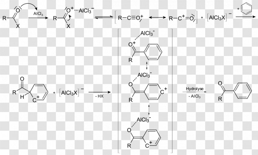 Friedel-Crafts-Acylation Friedel–Crafts Reaction Mechanism Chemical - Acylation - Auto Part Transparent PNG