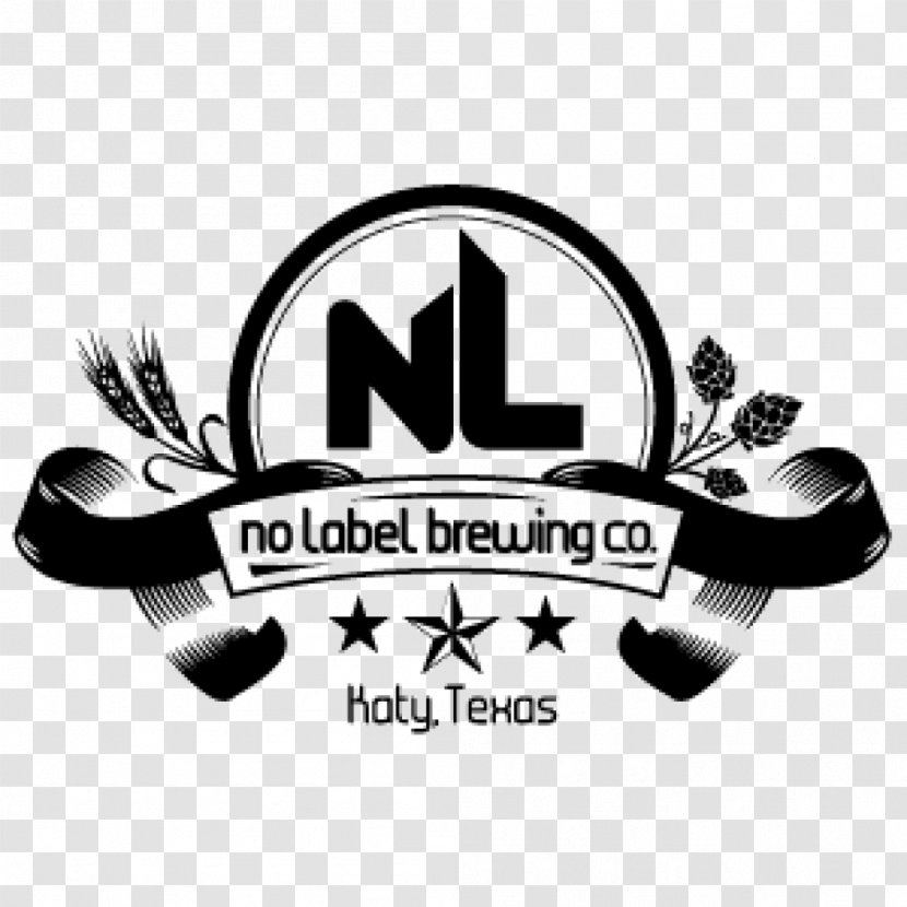 No Label Brewing Co. Beer Grains & Malts Brewery Alcoholic Drink - Black And White Transparent PNG