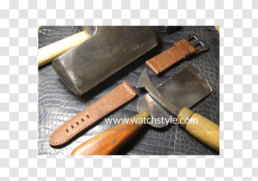 Watch Strap Bowie Knife Gold Leather Transparent PNG