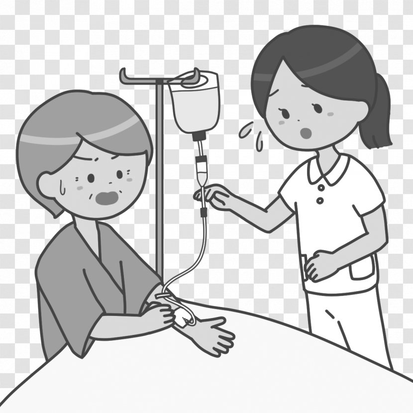 Illustration Hospital Nursing Nurse Patient - Tree - Drip Transparent PNG