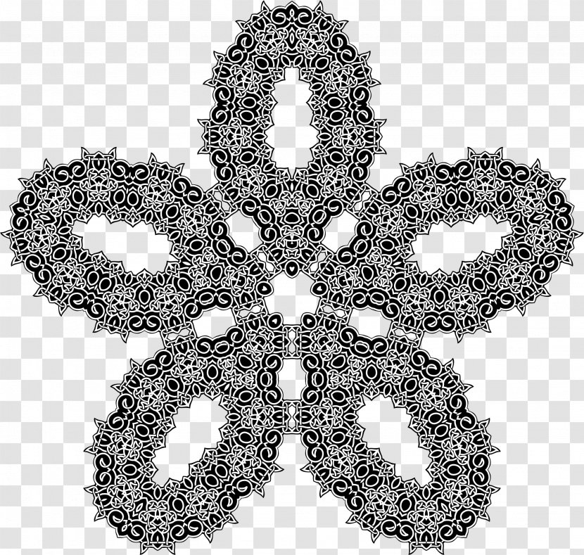Celtic Knot Ornament Pattern - Black And White - Folk Art Transparent PNG