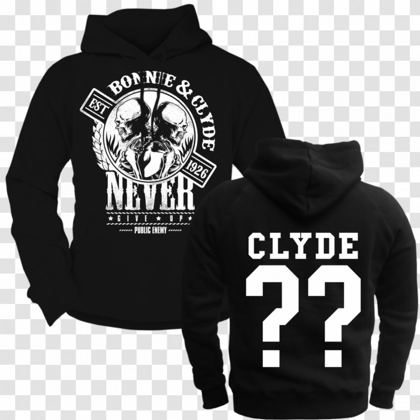 Hoodie T-shirt Clothing Jacket Bluza - Jumper - Bonnie And Clyde Transparent PNG