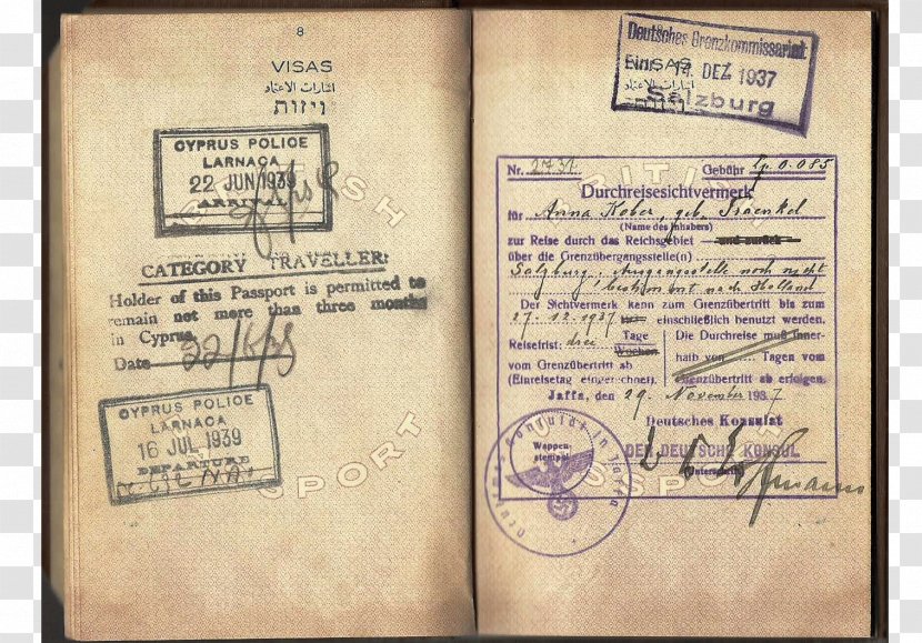 Document Second World War German Passport Munich Agreement - Silhouette - Iraqi Transparent PNG