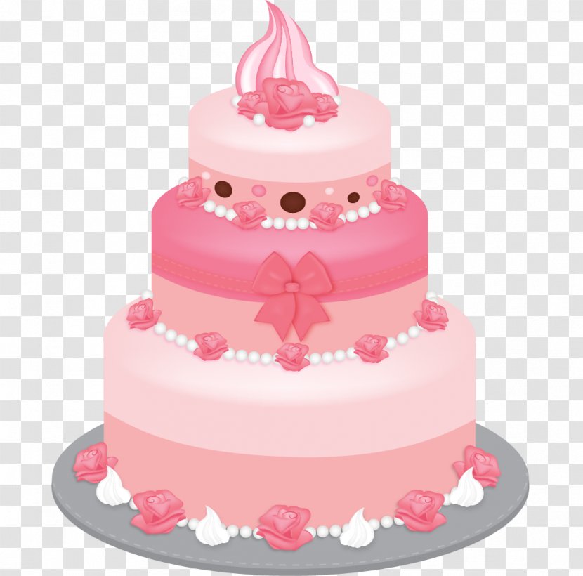 Birthday Cake Icing Layer Wedding - Pink Transparent PNG