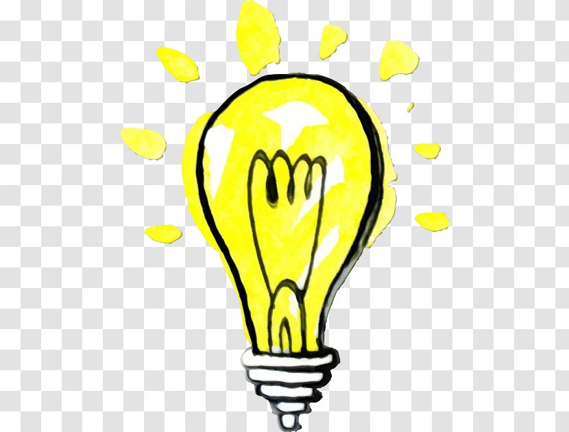 Light Bulb - Paint - Line Art Happy Transparent PNG