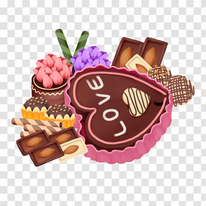 Paper Valentines Day - Confectionery - Chocolate Decorative Elements Transparent PNG