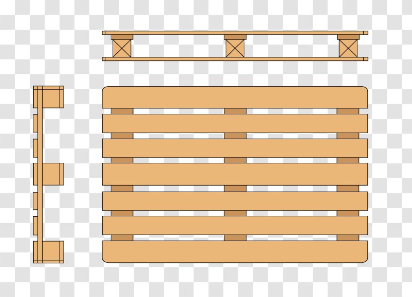 Wood EUR-pallet Gitterbox European Pallet Association E.V. - Drawing Transparent PNG