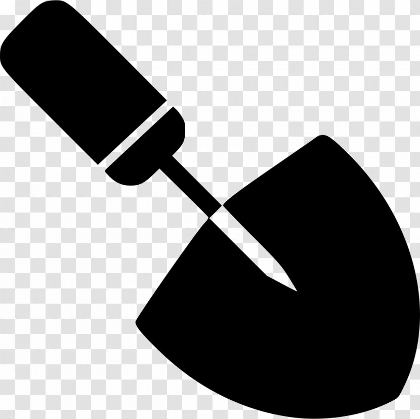 Trowel Tool Clip Art - Black And White Transparent PNG