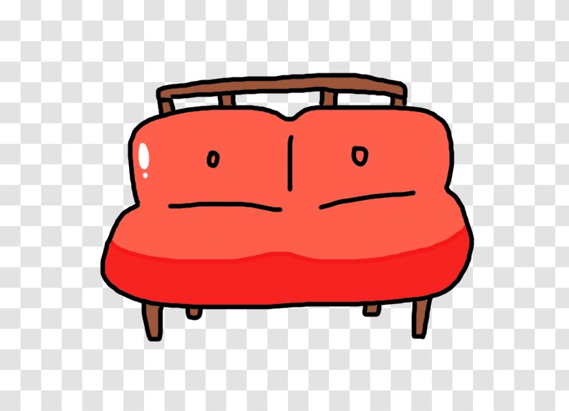 Bed, Cartoon, Transparent. - Red - Couch Transparent PNG