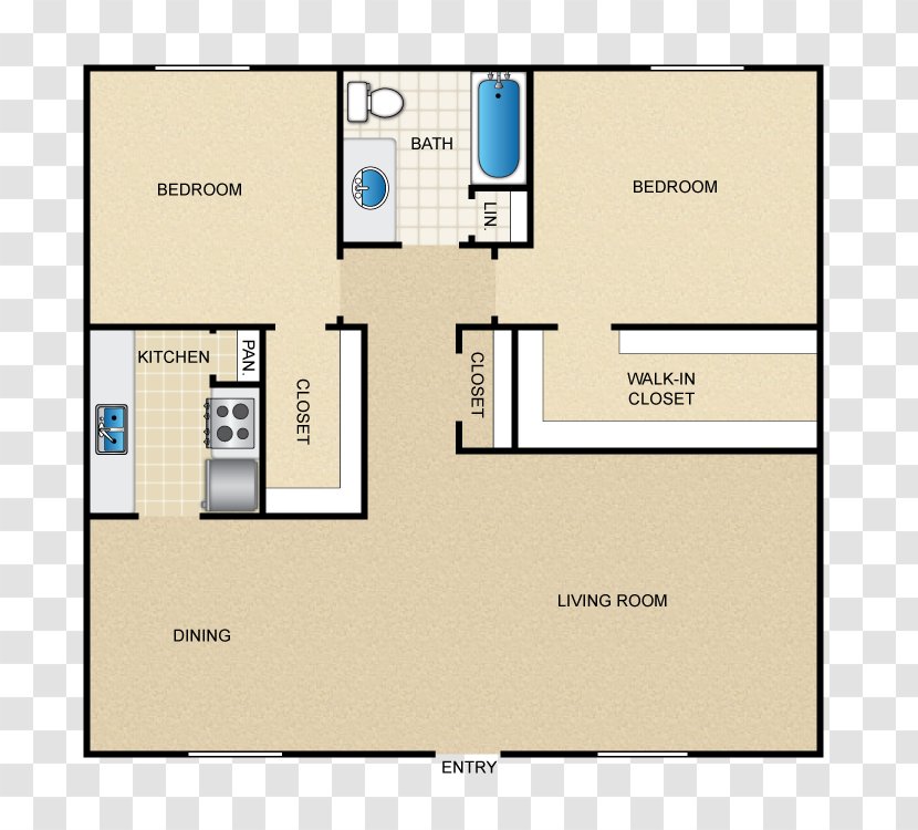 Floor Plan House Bedroom - Room - Park Transparent PNG