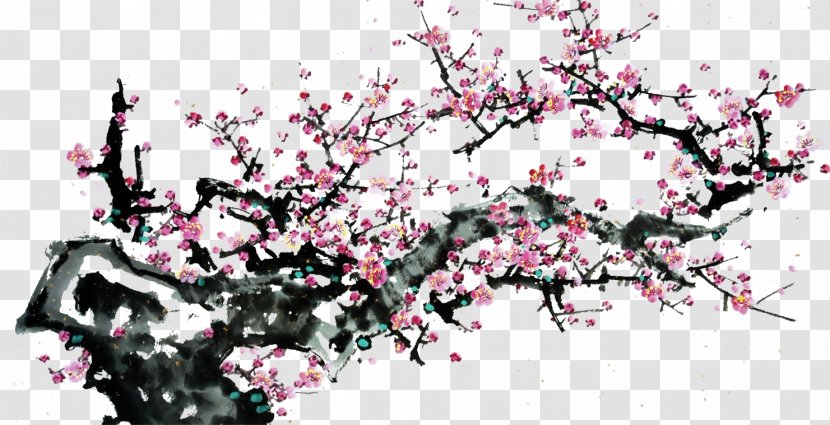 Ink Wash Painting Download - Flower - Petal Transparent PNG