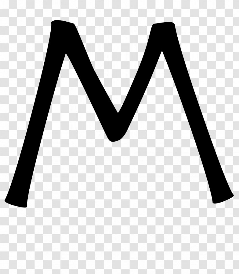 Logo Brand Angle - Black M Transparent PNG