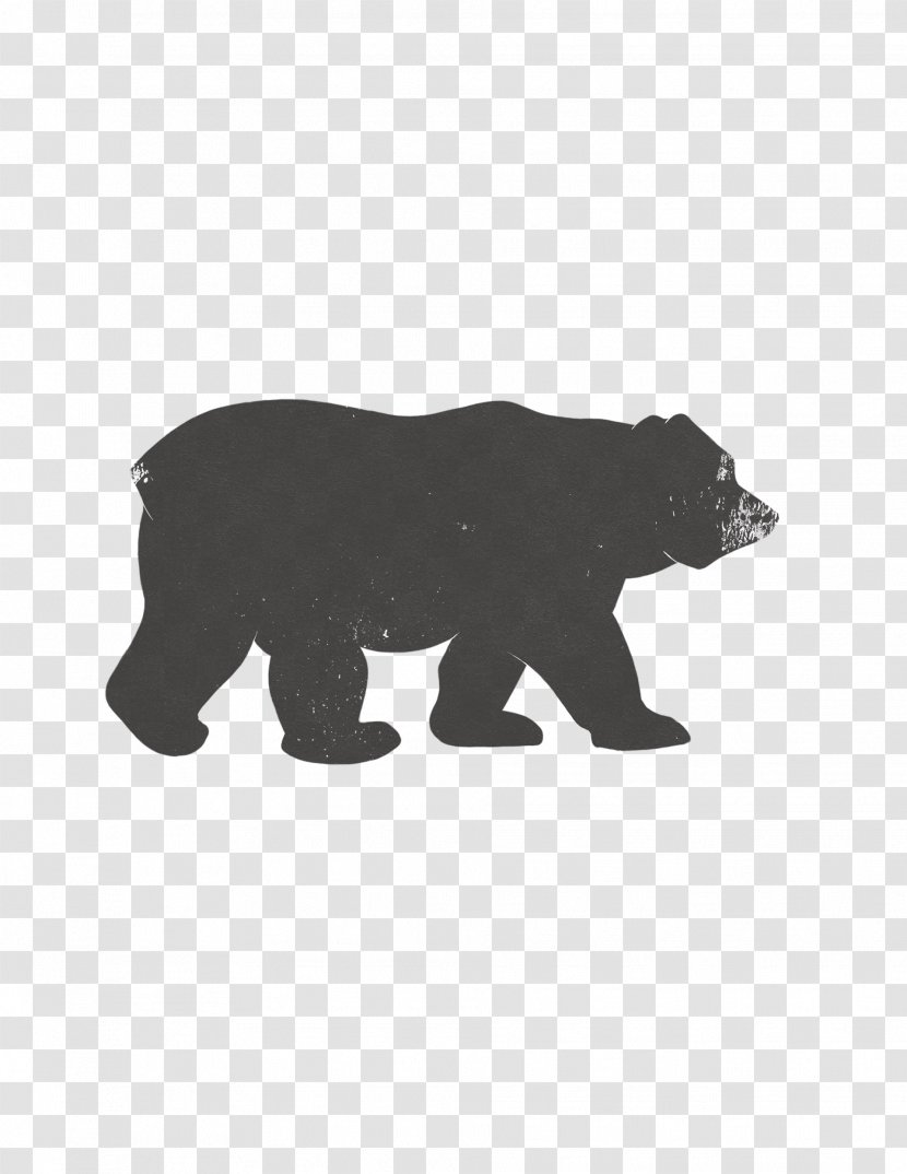 Bear Poster Design Silhouette Terrestrial Animal - Wildlife Transparent PNG