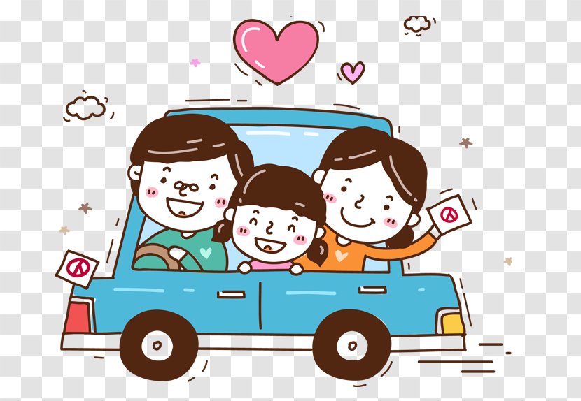 Cartoon - Template - Family Car Transparent PNG