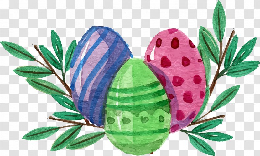 Easter Bunny Egg - Basket - Vector Hand Painted Eggs Transparent PNG