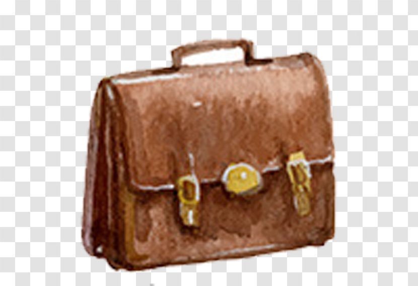 Handbag Briefcase Leather - Brown - Bag Transparent PNG