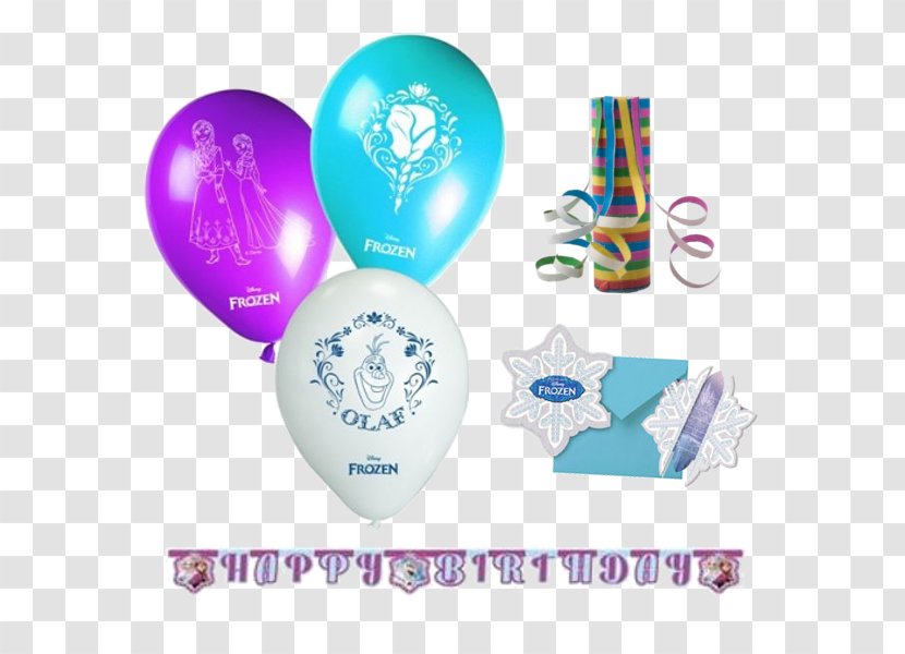 Anna Elsa Toy Balloon Party Birthday - Cartoon Transparent PNG