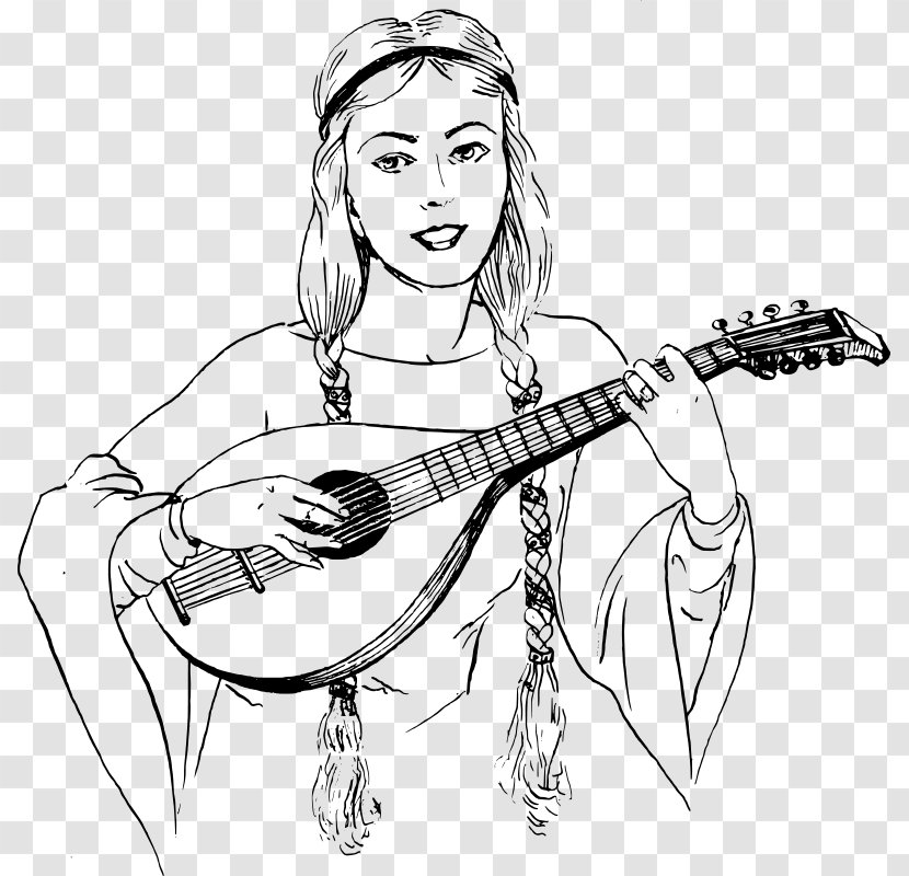 The Lute Player Drawing Clip Art - Heart - Painting Transparent PNG